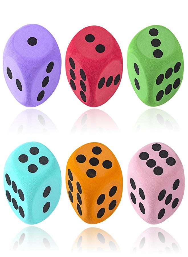 Yowget 6Pcs EVA Foam Dice,3.15" Large Dice Educational Toy,Blank Slate Board Game to Get Your Lucky Numbers for Parties and Gifts - Image 1